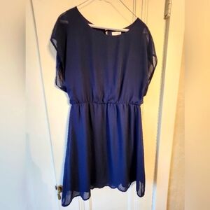 NWT CHARMING CHARLIE shiffon dress Blue Women's Sz Medium